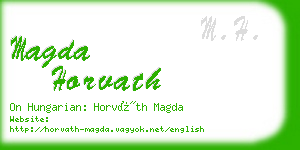 magda horvath business card